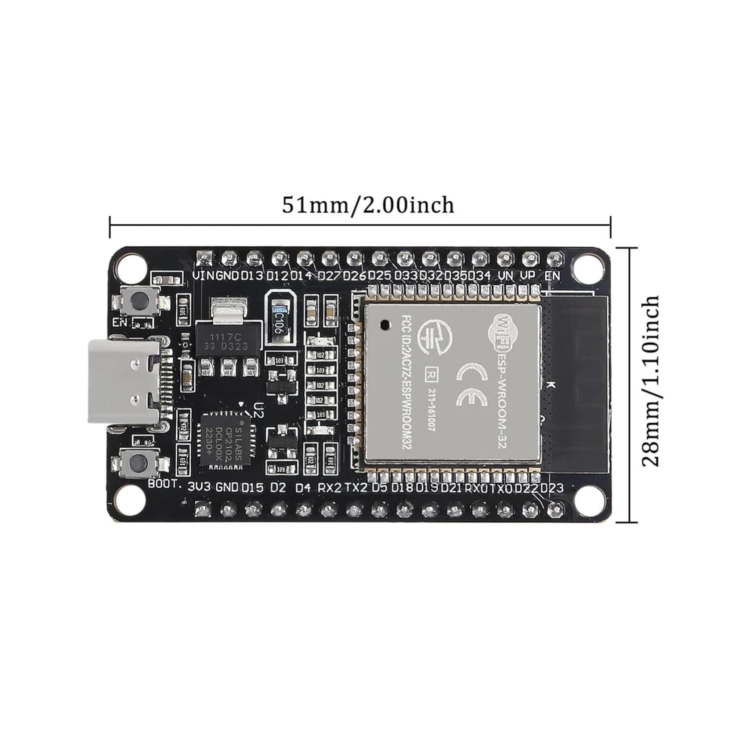 ESP32 Type-C interface CP2102 development board WIFI + Bluetooth 30 PIN