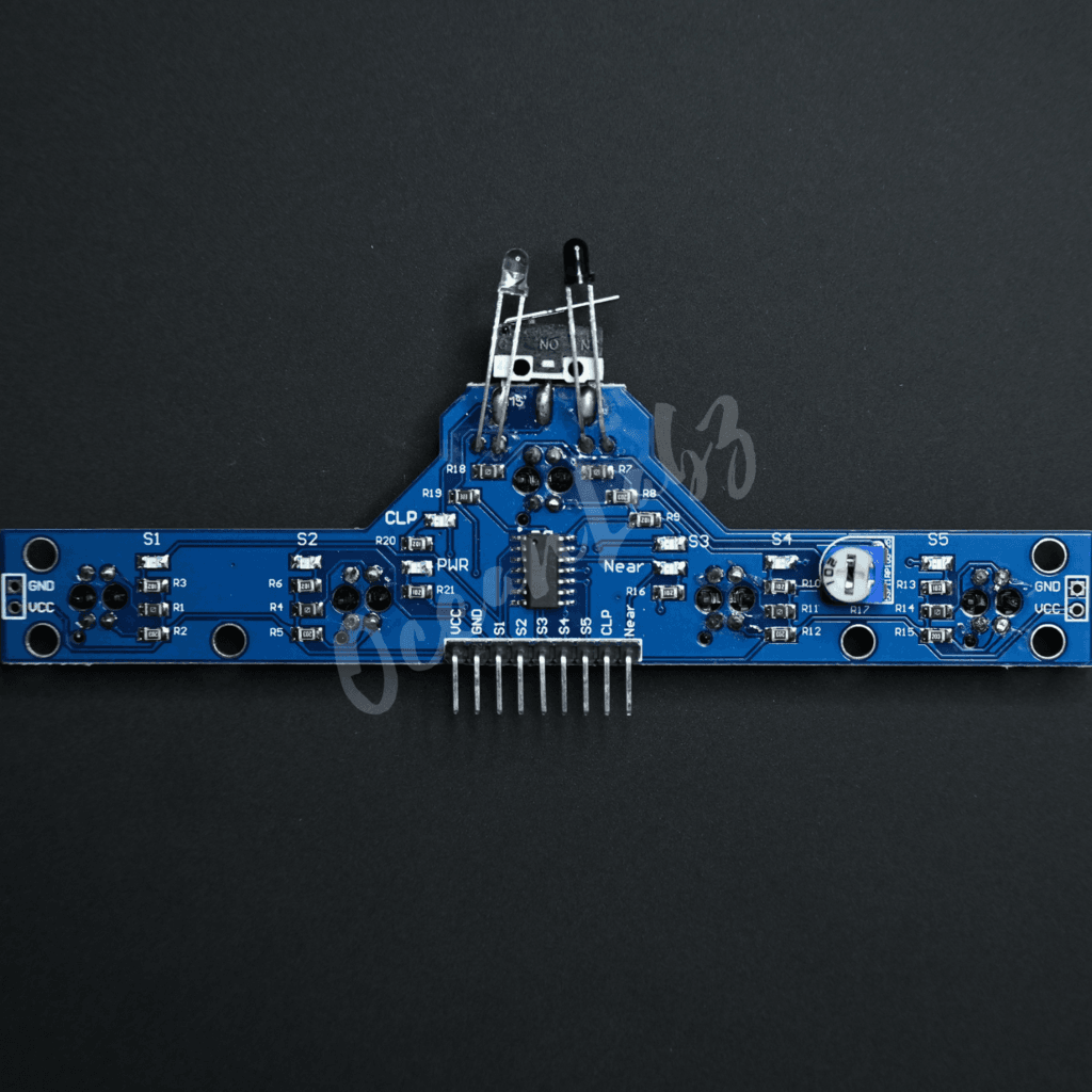 5 Way IR Array with Bump Switch (Line Sensor Array) - OceanLabz