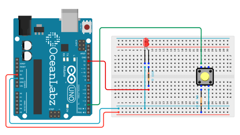 Project 2: Control LED with Push Button Switch - OceanLabz