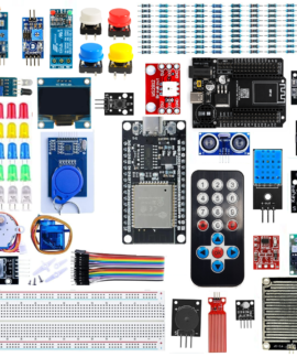 DIY Wireless IOT Ultimate Starter Kit with ESP32 Controller Board with C-Type Interface & Expension Board | 40+ Project Online Tutorials | Compatible with UNO, RPi, ESP32, | 42+ Components
