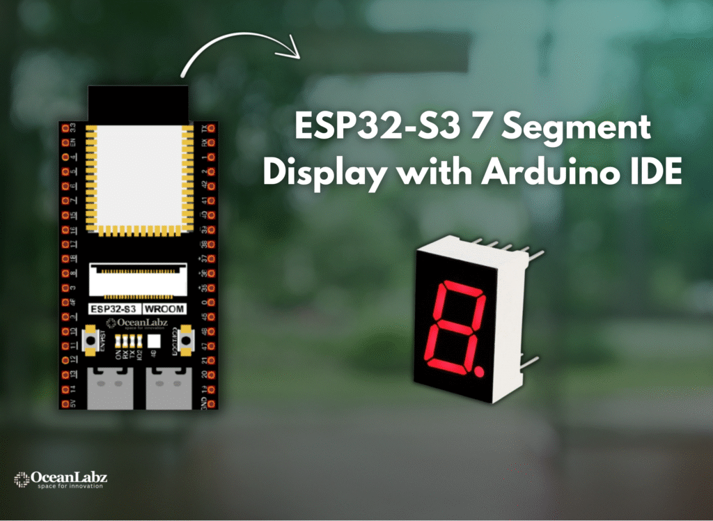 ESP32-S3 7 Segment Display (1 Digit) with Arduino IDE - OceanLabz