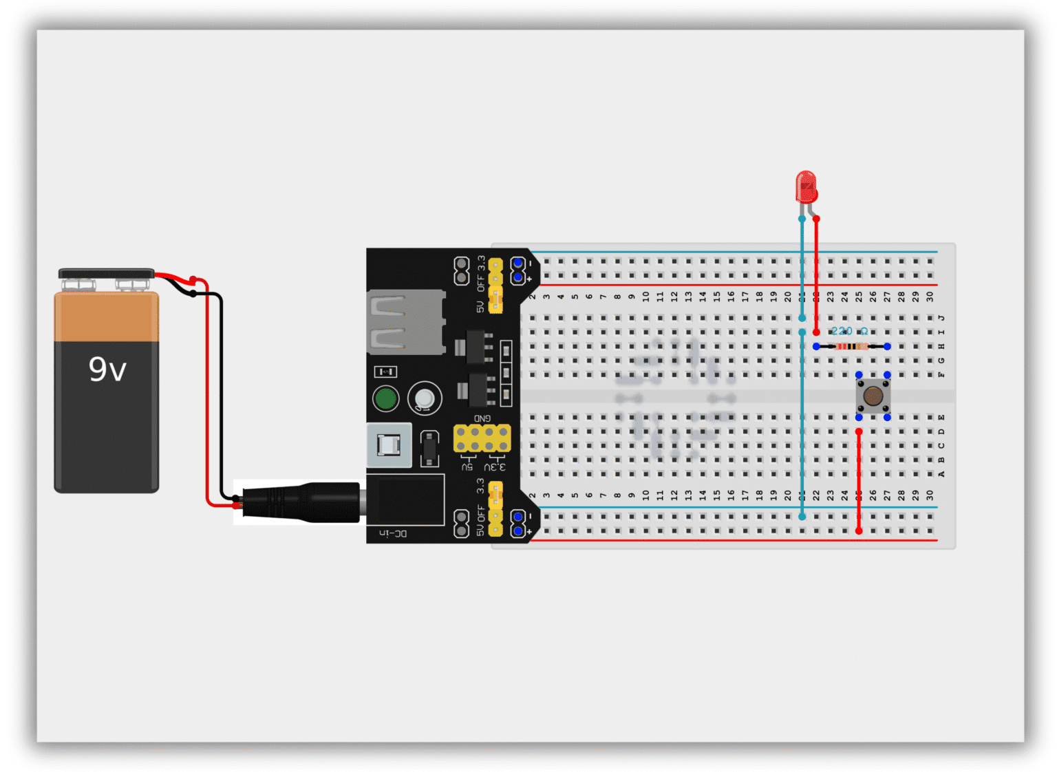 Lesson-02 LED ON–OFF Using Push Button - OceanLabz