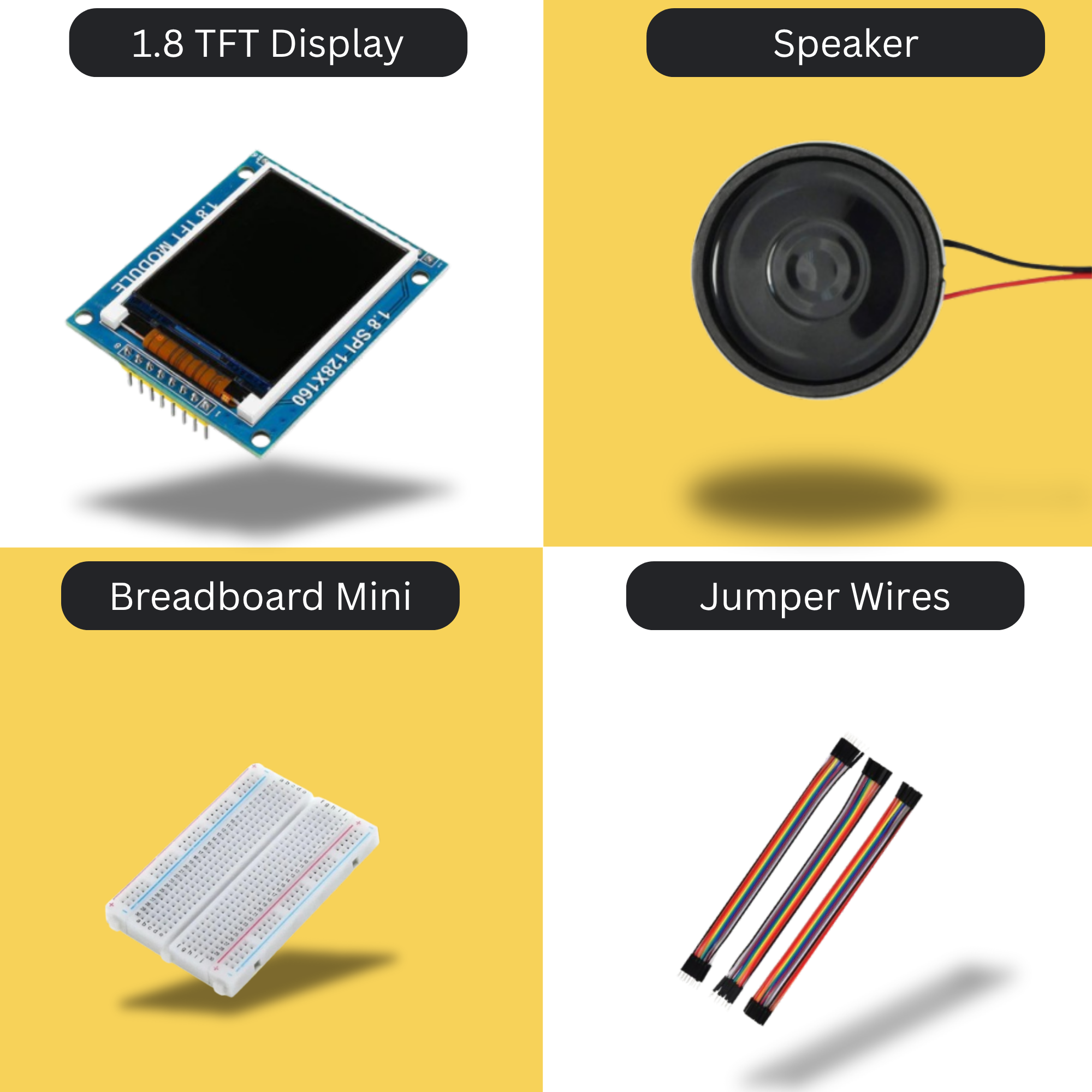 DIY AI Voice Kit with ESP32-S3 Camera Board | TFT 1.8 Display, INMP441 Microphone, MAX98357 DAC, Speaker & More! | Smart Voice & Vision Development Kit for AI Projects